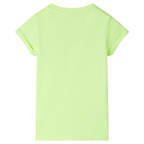 vidaXL Kindershirt 140 neongeel afbeelding2 - 1