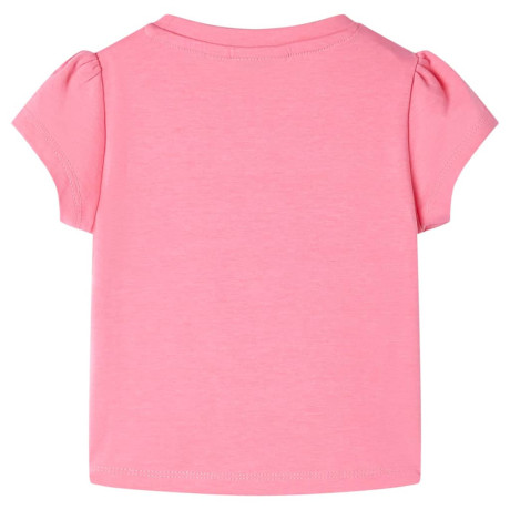 vidaXL Kindershirt 92 fluorescerend felroze afbeelding2 - 1