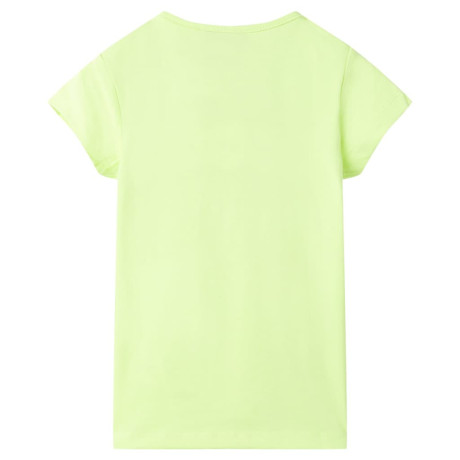 vidaXL Kindershirt 92 fluorescerend geel afbeelding2 - 1