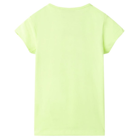 vidaXL Kindershirt 104 fluorescerend geel afbeelding2 - 1