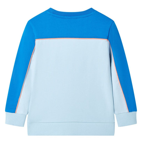 vidaXL Kindertrui 128 felblauw en lichtblauw afbeelding2 - 1