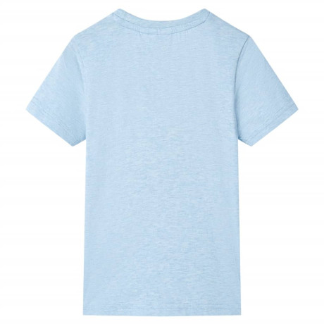 vidaXL Kindershirt 104 gemêleerd zachtblauw afbeelding2 - 1