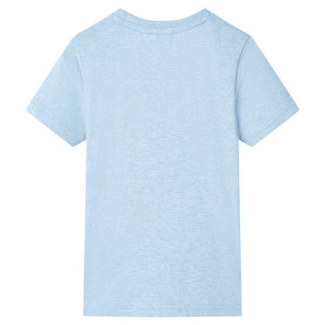 vidaXL Kindershirt 128 gemêleerd zachtblauw afbeelding2 - 1
