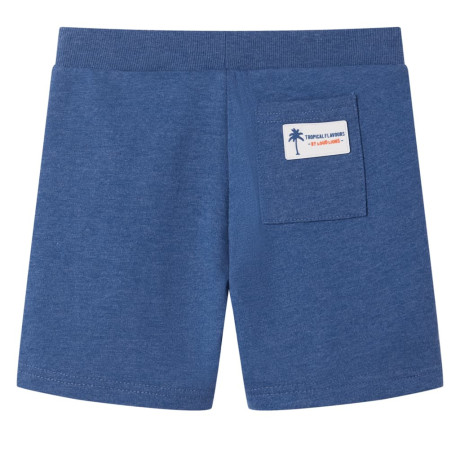 vidaXL Kindershorts met trekkoord 104 gemêleerd donkerblauw afbeelding2 - 1