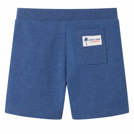 vidaXL Kindershorts met trekkoord 116 gemêleerd donkerblauw afbeelding2 - 1