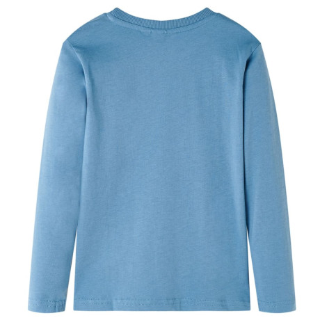 vidaXL Kindershirt met lange mouwen 128 medium blauw afbeelding2 - 1