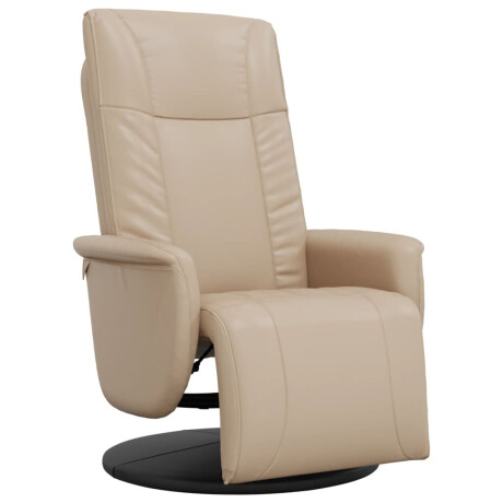 vidaXL Fauteuil verstelbaar met voetensteun kunstleer cappuccinokleur afbeelding2 - 1