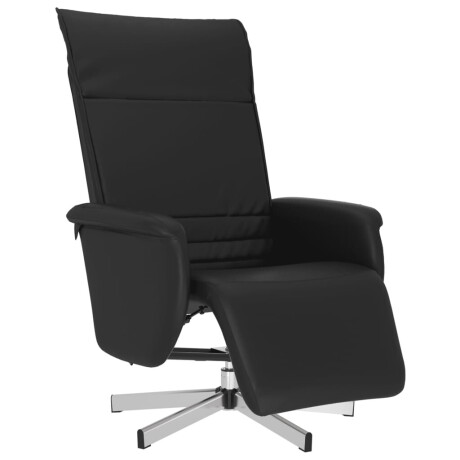 vidaXL Fauteuil verstelbaar met voetensteun kunstleer zwart afbeelding2 - 1