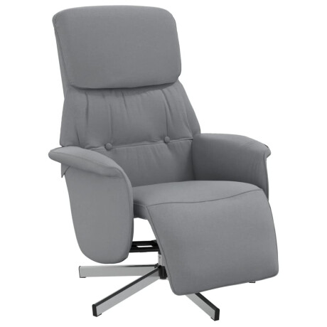 vidaXL Fauteuil verstelbaar met voetensteun stof lichtgrijs afbeelding2 - 1