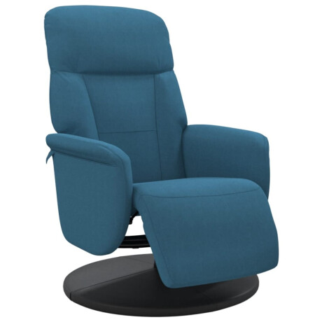vidaXL Fauteuil met voetensteun verstelbaar fluweel blauw afbeelding2 - 1