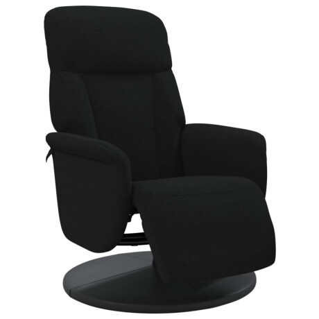 vidaXL Fauteuil met voetensteun verstelbaar fluweel zwart afbeelding2 - 1