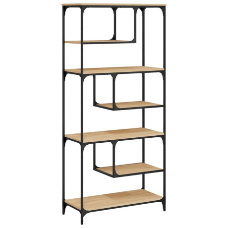 vidaXL Boekenkast 81x36x176 cm bewerkt hout sonoma eikenkleurig afbeelding2 - 1