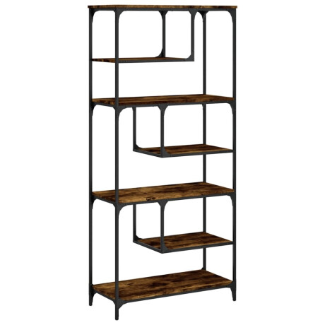 vidaXL Boekenkast 81x36x176 cm bewerkt hout gerookt eikenkleurig afbeelding2 - 1