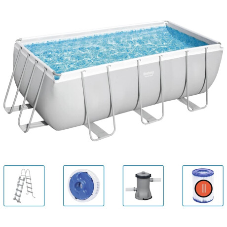 Bestway Power Steel Zwembadset rechthoekig 412x201x122 cm afbeelding2 - 1