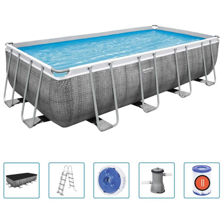 Bestway Power Steel Zwembadset rechthoekig 488x244x122 cm afbeelding2 - 1