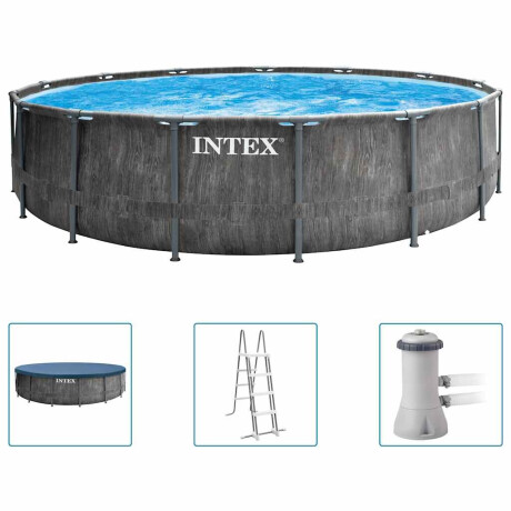 INTEX Greywood Prism Frame Zwembadset Premium 457x122 cm afbeelding2 - 1