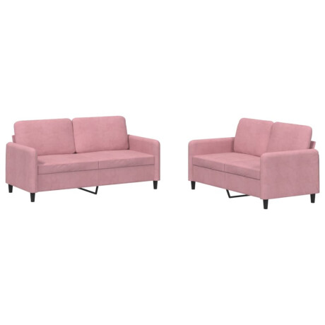 vidaXL 2-delige Loungeset fluweel roze afbeelding2 - 1