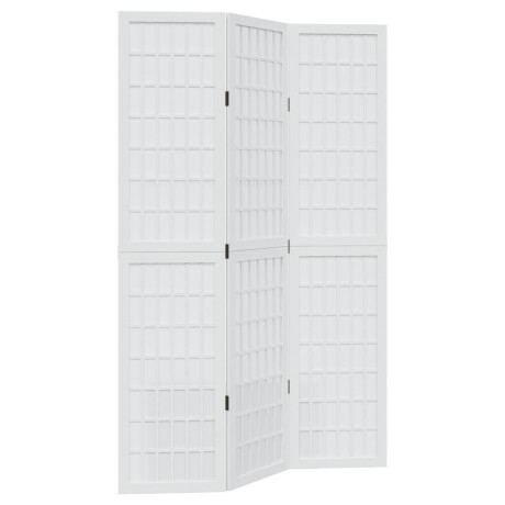 vidaXL Kamerscherm met 3 panelen massief paulowniahout wit afbeelding2 - 1