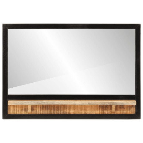 vidaXL Spiegel met schap 80x8x55 cm glas en massief mangohout afbeelding2 - 1