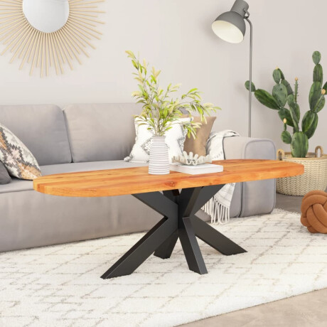 vidaXL Tafelblad ovaal 100x40x3,8 cm massief acaciahout afbeelding2 - 1