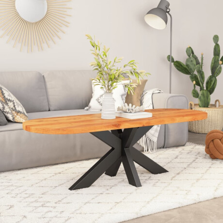 vidaXL Tafelblad ovaal 110x40x3,8 cm massief acaciahout afbeelding2 - 1