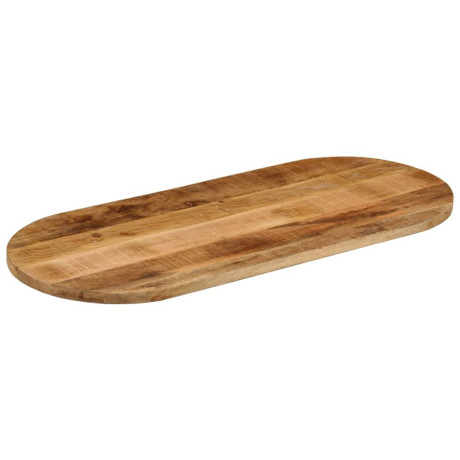 vidaXL Tafelblad ovaal 140x60x3,8 cm massief ruw mangohout afbeelding2 - 1