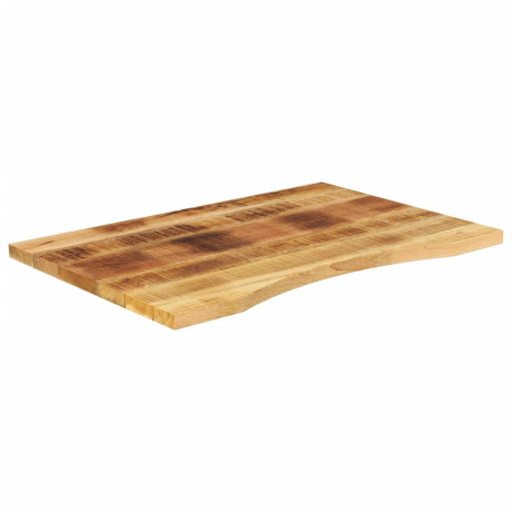 vidaXL Bureaublad met ronding 80x50x2,5 cm massief ruw mangohout afbeelding2 - 1