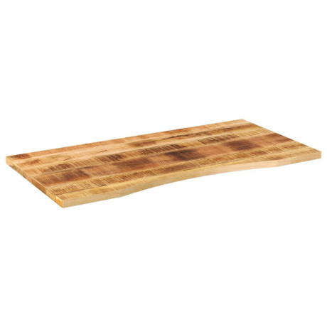 vidaXL Bureaublad met ronding 110x50x2,5 cm massief ruw mangohout afbeelding2 - 1