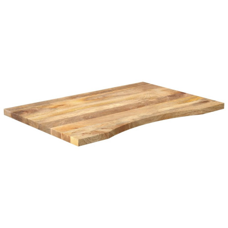 vidaXL Bureaublad met ronding 80x50x2,5 cm massief ruw mangohout afbeelding2 - 1