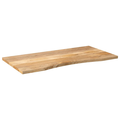 vidaXL Bureaublad met ronding 120x50x2,5 cm massief ruw mangohout afbeelding2 - 1