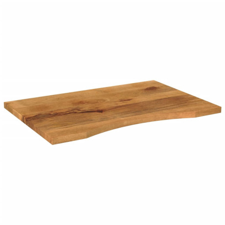 vidaXL Bureaublad met ronding 80x50x2,5 cm massief ruw mangohout afbeelding2 - 1