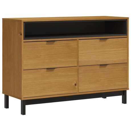 vidaXL Ladekast FLAM 110x40x80 cm massief grenenhout afbeelding2 - 1