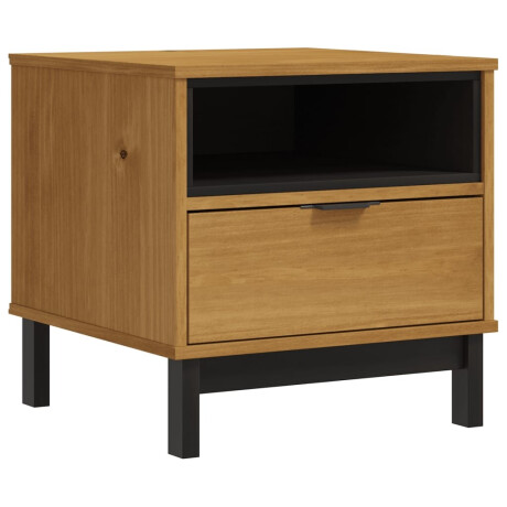 vidaXL Bijzettafel FLAM 50x50x50 cm massief grenenhout afbeelding2 - 1