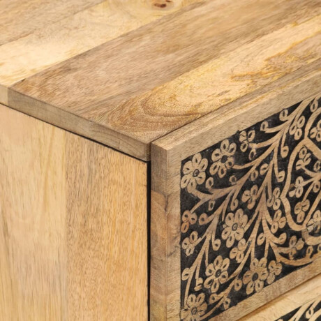 vidaXL Nachtkastjes 2 st 40x33x46 cm massief mangohout afbeelding2 - 1