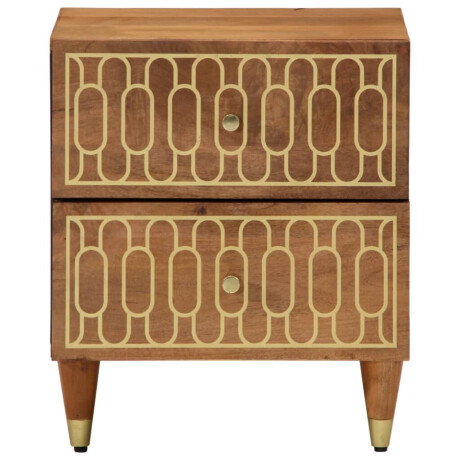 vidaXL Nachtkastjes 2 st 40x33x46 cm massief mangohout afbeelding2 - 1