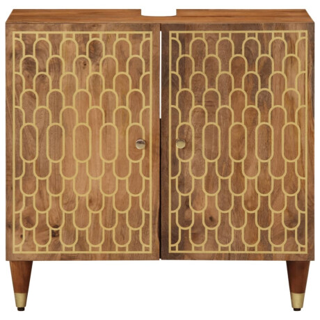 vidaXL Wastafelkast 62x33x58 cm massief mangohout afbeelding2 - 1