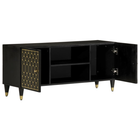 vidaXL Tv-meubel 105x33x46cm massief mangohout afbeelding2 - 1