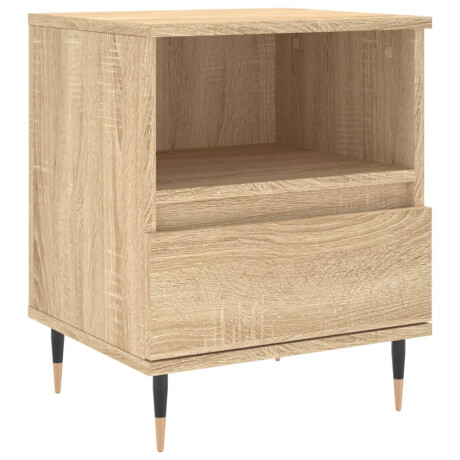 vidaXL Nachtkastje 40x35x50 cm bewerkt hout sonoma eikenkleurig afbeelding2 - 1