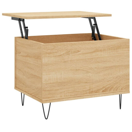 vidaXL Salontafel 60x44,5x45 cm bewerkt hout sonoma eikenkleurig afbeelding2 - 1