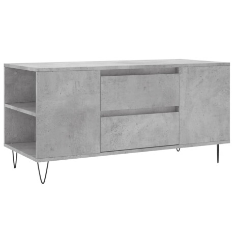 vidaXL Salontafel 102x44,5x50 cm bewerkt hout betongrijs afbeelding2 - 1