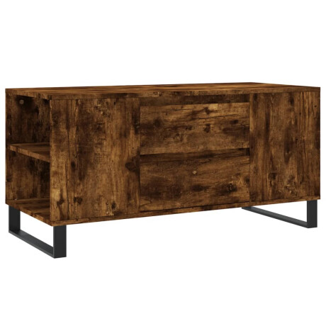 vidaXL Salontafel 102x44,5x50 cm bewerkt hout gerookt eikenkleurig afbeelding2 - 1