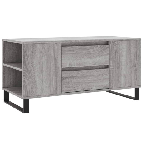 vidaXL Salontafel 102x44,5x50 cm bewerkt hout grijs sonoma eikenkleur afbeelding2 - 1