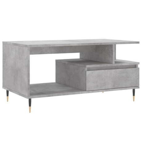 vidaXL Salontafel 90x49x45 cm bewerkt hout betongrijs afbeelding2 - 1