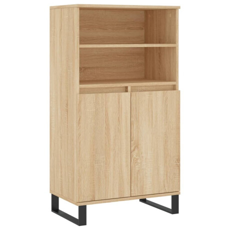vidaXL Hoge kast 60x36x110 cm bewerkt hout sonoma eikenkleurig afbeelding2 - 1