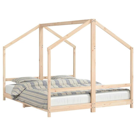 vidaXL Kinderbedframe 2x(80x200) cm massief grenenhout afbeelding2 - 1