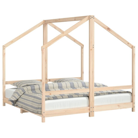 vidaXL Kinderbedframe 2x(80x160) cm massief grenenhout afbeelding2 - 1