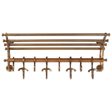 vidaXL Bagagerek met kleerhangers wandmontage aluminium afbeelding2 - 1