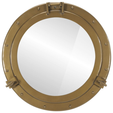 vidaXL Wandspiegel patrijspoort Ø50 cm aluminium en glas afbeelding2 - 1
