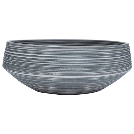 vidaXL Opzetwasbak rond Φ41x14 cm keramiek grijs afbeelding2 - 1