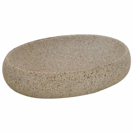 vidaXL Opzetwasbak ovaal 59x40x15 cm keramiek zandkleurig afbeelding2 - 1